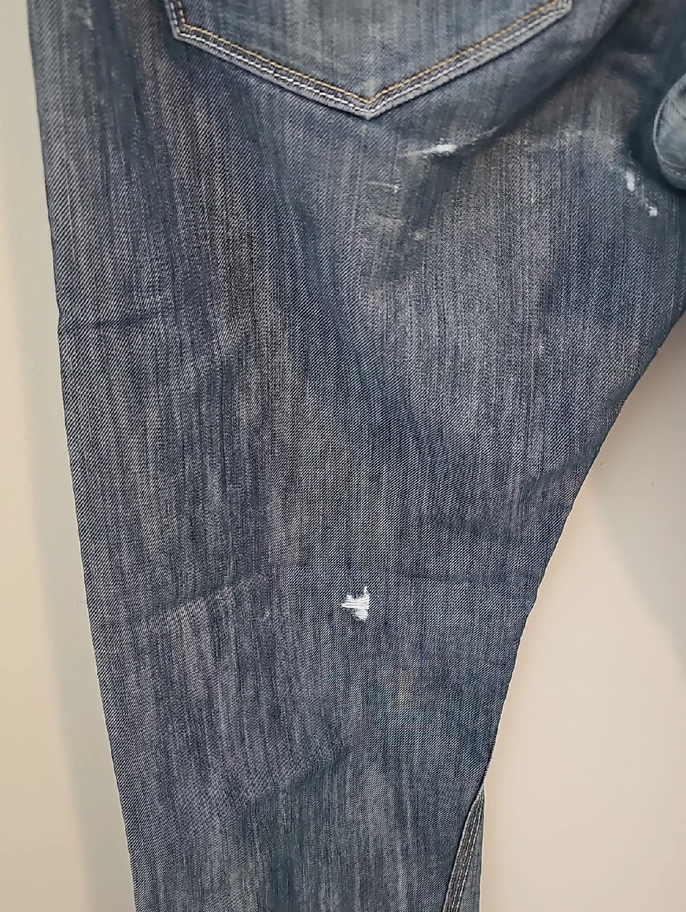 Levi's 514 Slim Straight Jeans Mens Size 34‎ Blue Flap Pocket Denim Cotton Blend